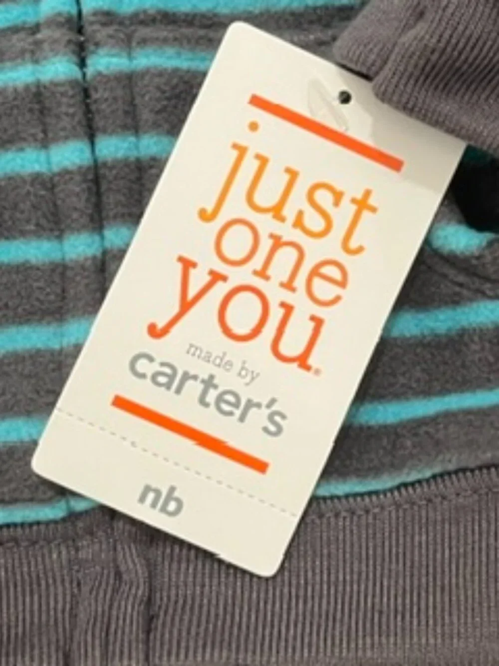 NEW Carters Baby Boy Hoodie Size Newborn zip front long sleeve NWT